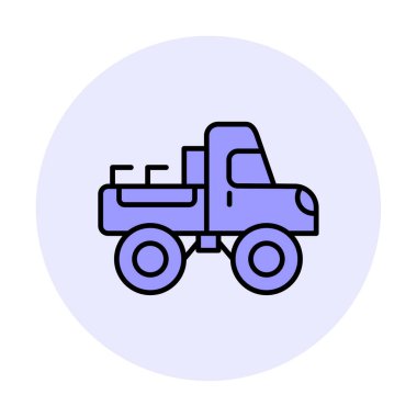 Canavar kamyon simgesi vektör illüstrasyonu