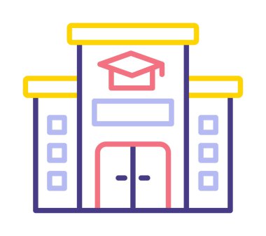 okul simgesi vektör illüstrasyonu