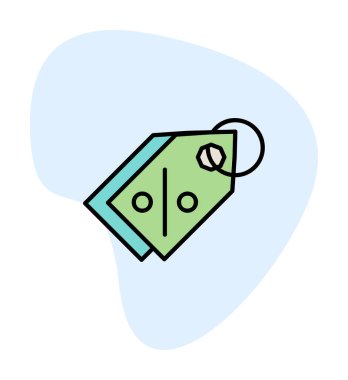 Etiket. Web simgesi basit illüstrasyon                