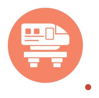 Monoray yaratıcı ikonu. Işınlama simgeleri koleksiyonu. İzole edilmiş Raylı İşareti 