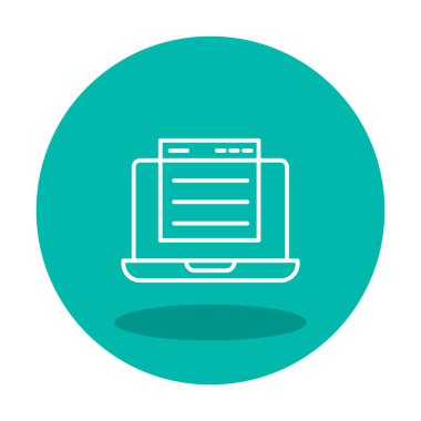 Basit web sitesi arayüzü simgesi, vektör illüstrasyonu
