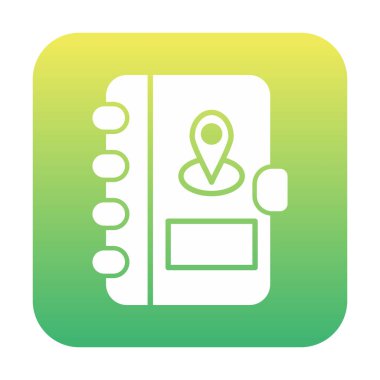 Soyut arkaplan vektöründe adres defteri simgesi izole edildi