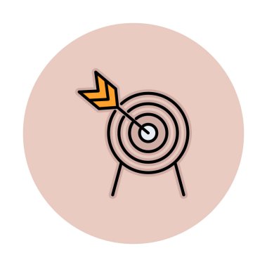 Basit hedef simgesi, hedef, vektör illüstrasyonu