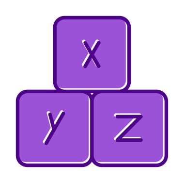 alfabe küpleri web simgesi, vektör illüstrasyonu