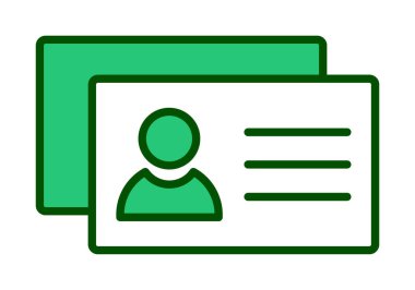 İş Kartları arka planda basit web simgesi. 