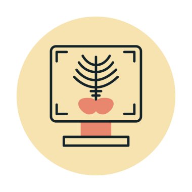 X-ray Bone ikon vektör çizimi