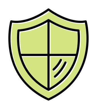 kalkan simgesi, vektör illüstrasyonu