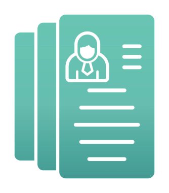 CV belgesi. Web simgesi basit illüstrasyon