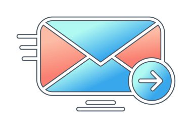 zarf, posta simgesi vektör illüstrasyonu