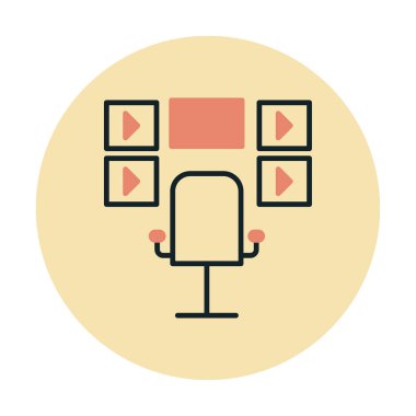 Gözetleme odası. Web simgesi basit illüstrasyon