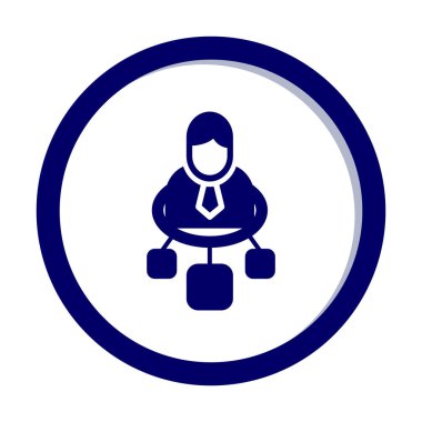 Takım Lideri Bağlantı web simgesi, vektör illüstrasyonu