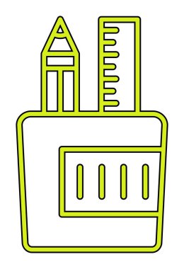 Kırtasiye web simgesi beyaz arkaplanda izole edildi