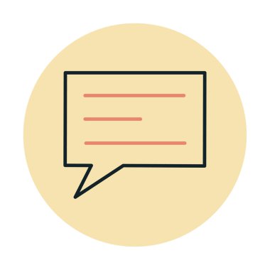 Konuşma balonu simgesinin illüstrasyon simge tasarım