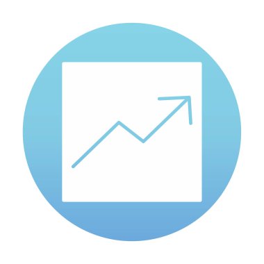 Basit iş ekonomisi grafik simgesi, vektör illüstrasyonu