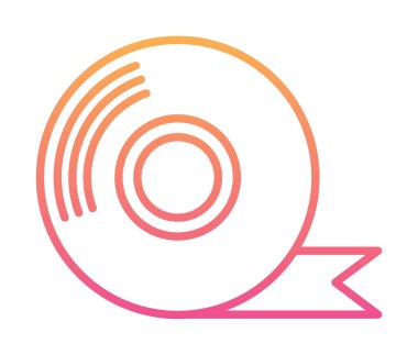 Yapışkan bant vektör düz simge tasarımı 