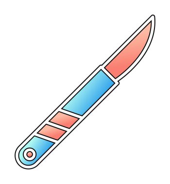 Cerrahi bıçak. Web simgesi basit illüstrasyon 