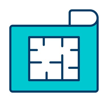 Ev Planı web simgesi, vektör illüstrasyonu