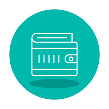 cüzdan vektör simgesi basit illüstrasyon