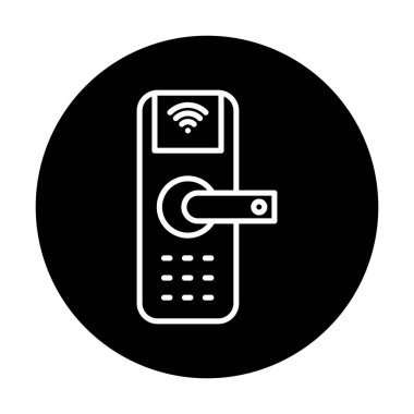 Akıllı Kapı simgesi vektör çizimi