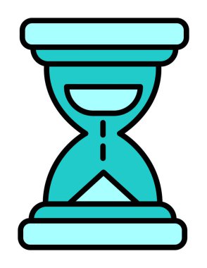 Kum saati simgesi, kum saati, vektör çizimi