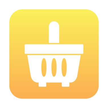 Alışveriş sepeti ikonu vektör illüstrasyonu          