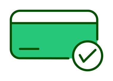 Kredi kartı ikonu vektör illüstrasyonu