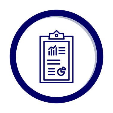 iş raporu simgesi, vektör illüstrasyonu basit tasarım