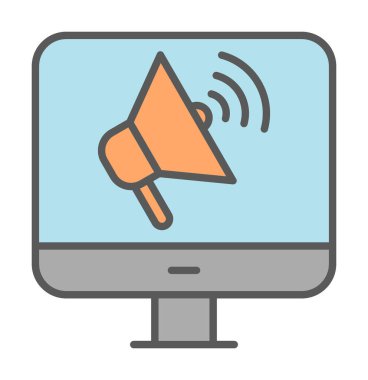 çevrimiçi pazarlama simgesi vektör illüstrasyonu 