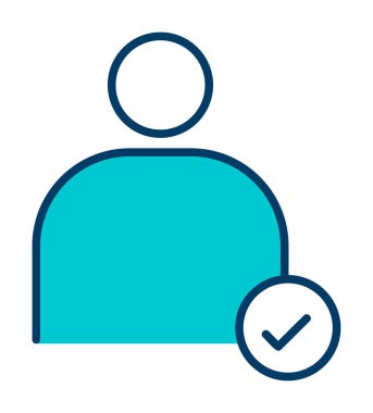 kullanıcı simgesi işaret vektörü çizimi 