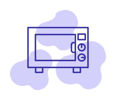 mikrodalga simgesi, vektör illüstrasyonu basit tasarım