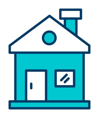 Ev. Web simgesi basit illüstrasyon