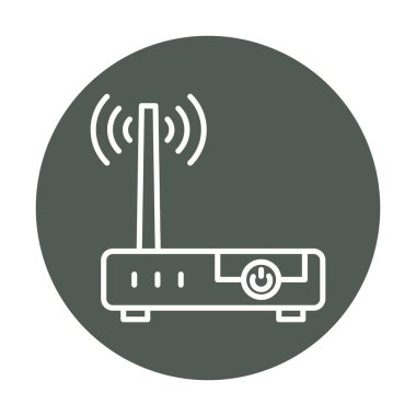 wifi sinyali, Router Aygıt vektör illüstrasyon tasarımı