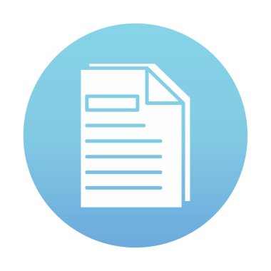 belge simgesi, vektör illüstrasyonu basit tasarım