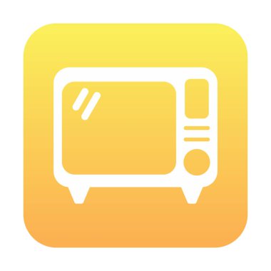 Eski TV simgesi vektör illüstrasyonu