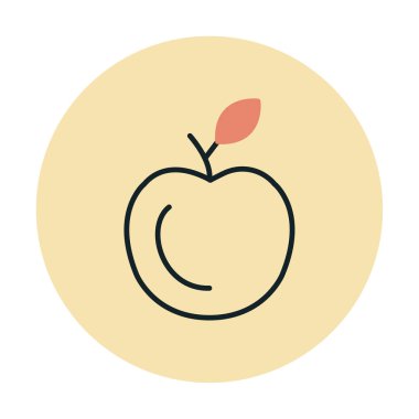 elma web simgesi, vektör çizim  