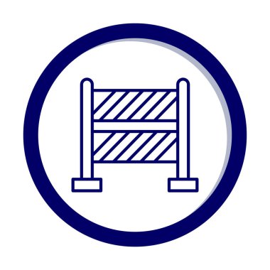 Bariyer. Web simgesi basit illüstrasyon