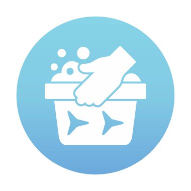 Basit El Yıkama simgesi, vektör illüstrasyonu