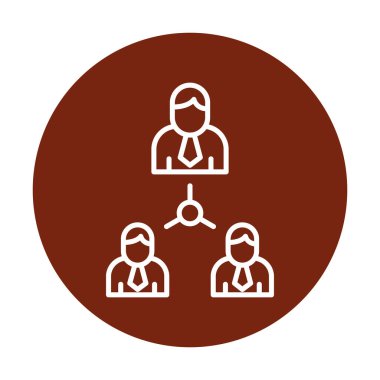 Basit düz yönetim simgesi vektör illüstrasyonu  