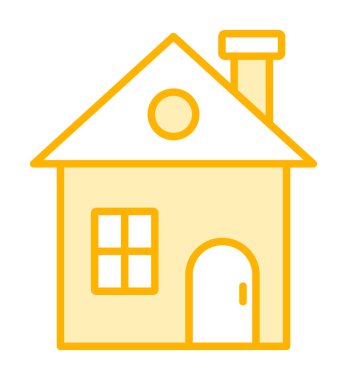 Eve. Web simgesi basit illüstrasyon