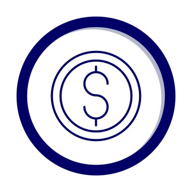 Dolar para simgesi, vektör illüstrasyonu