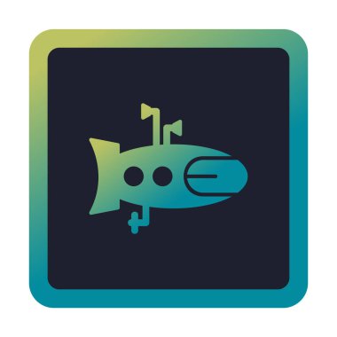 denizaltı simgesi web basit illüstrasyon