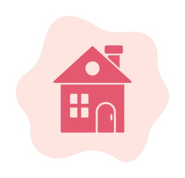 ev vektörü renk çizgisi simgesi