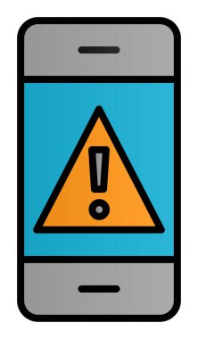 Düz biçimli basit cep telefonu simgesi