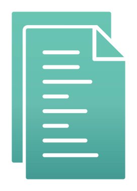 belge simgesi, vektör illüstrasyonu basit tasarım