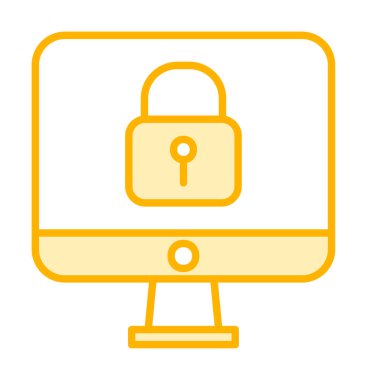 Beyaz arkaplanda asma kilit vektör çizimi