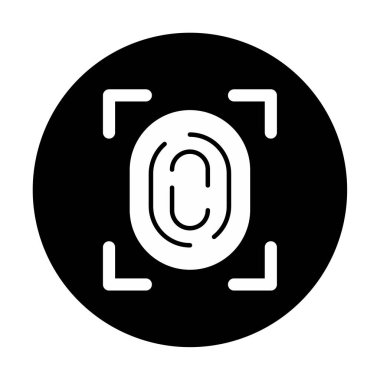 parmak izi ikonu vektör illüstrasyonu