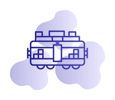 Tren kargosunun vektör çizimi