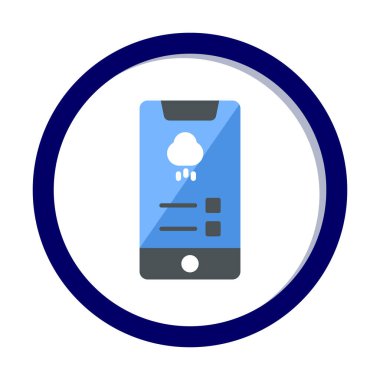 Telefon Hava Durumu Hava Durumu ikonu vektör illüstrasyon grafik tasarımı                                  