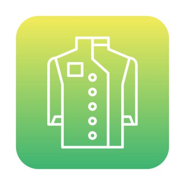 Chef Coat web simgesi, vektör illüstrasyonu