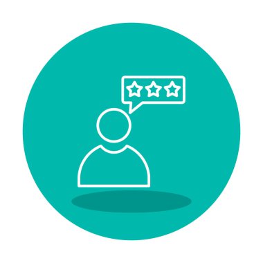 Müşteri İncelemesi, geribildirim ikonu vektör çizimi